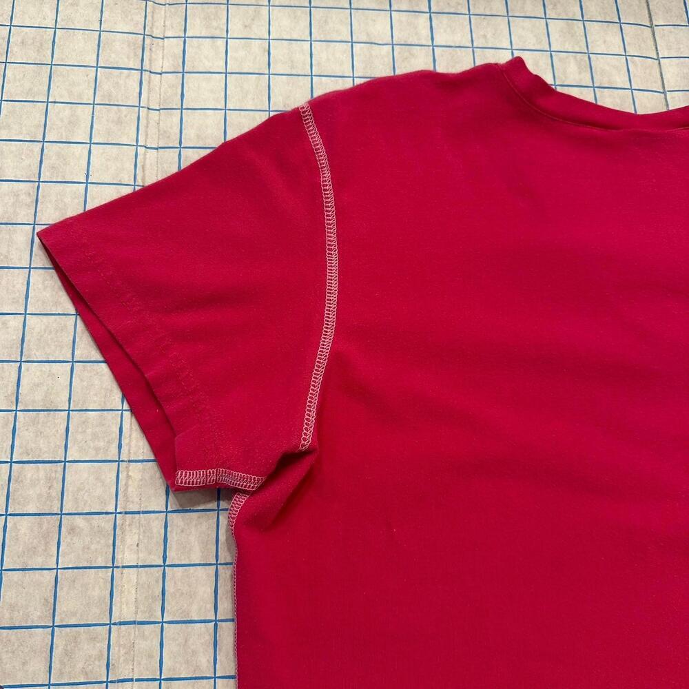 Vintage Nike Shirt XL Pink Short Sleeve V Neck Swoosh Embroidered Y2K - Picture 10 of 14